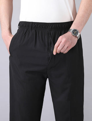 \Big Men's Elastic Waist Casual Trousers