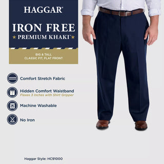 Big Iron Free Classic-Fit Flat-Front Pants