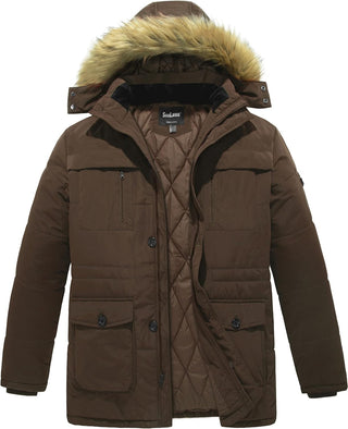 Big and Tall Winter Warm Heavy Hooded Parka Jacket