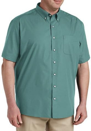 Big + Tall Essentials Men'S Big and Tall Poplin Short-Sleeve Sport Shirt