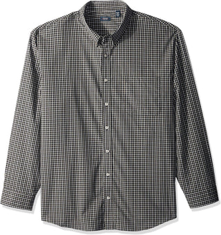 Big Men's Button down Plaid Plus Size Shirt