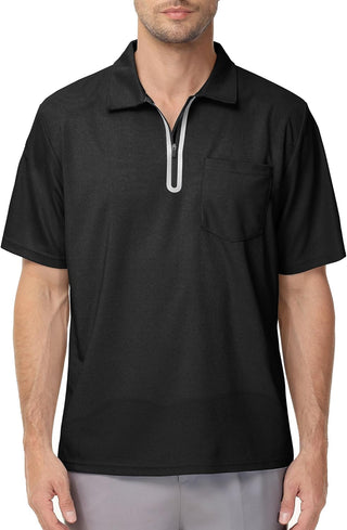 Big Men's Moisture Wicking Short Sleeve Polo Shirts