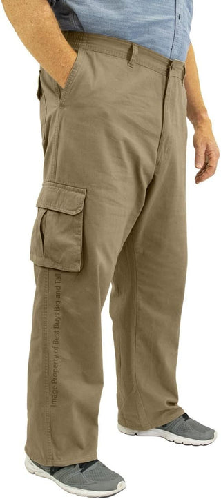 Big & Tall Men's Cargo Pants with Expandable Waist