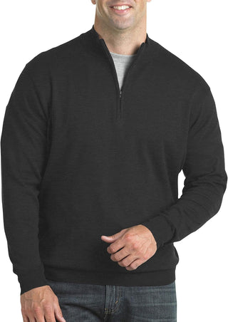 Big and Tall Quarter-Zip Pullover Sweater