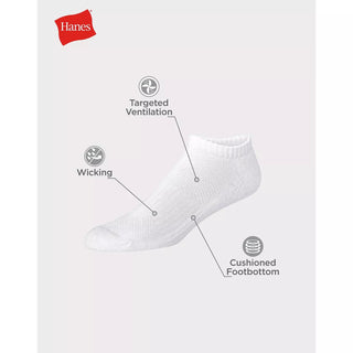 Men'S Big & Tall Hanes Premium Performance Cushioned Low Cut Socks 6Pk