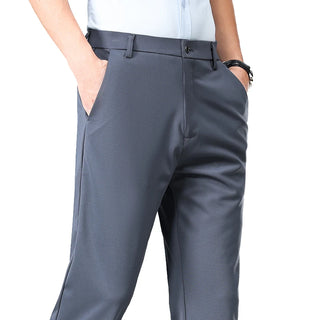 Large Size 52 Mens Casual Pants Elastic Suit Pants Office Trousers Spandex Business Formal Dress Straight Pants