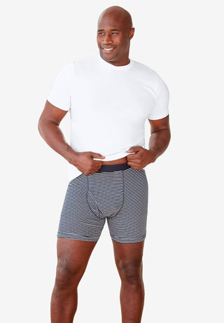 Men's Plus Sized  Crewneck Undershirts - 3-Pack