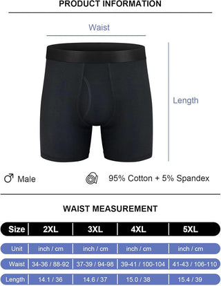 Plus Size Mens Big & Tall Boxer Briefs, 5-Pack