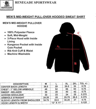 Heavy Big Men's Pullover Hoodie