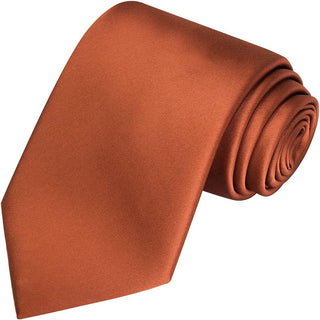 Solid Satin Tie Pure Color Necktie Mens Ties + Gift Box