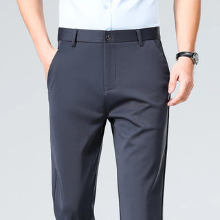 Large Size 52 Mens Casual Pants Elastic Suit Pants Office Trousers Spandex Business Formal Dress Straight Pants