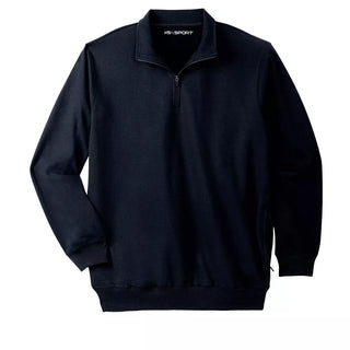 Kingsize Men'S Big & Tall Quarter Zip-Front Fleece Jacket