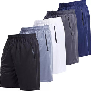 Ultra Performance 5 Pack Mens Athletic Running Shorts, Basketball Gym Workout Shorts for Men with Zippered Pockets