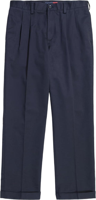 Men's Big-And-Tall Chinos Double-Pleated Pants