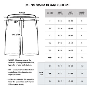 3 Pack: Big Men's Swim Trunks with Cargo Pockets & Mesh Lining (Available in Big & Tall)