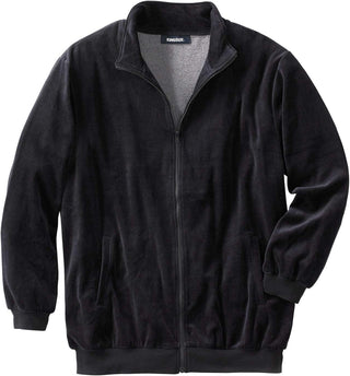 Plus Size Men's Big & Tall Tall Velour Full-Zip Jacket