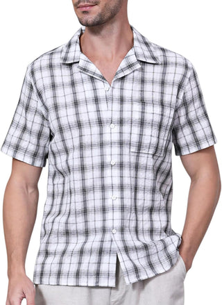 Big Men's Plaid Short Sleeve Button down Shirts