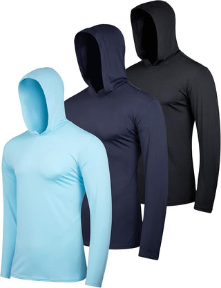 Big Men's Dry Fit Wicking Hoodie (Big and tall)- 3 pack