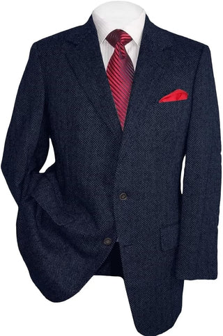 Big Men's Herringbone Tweed Blazer