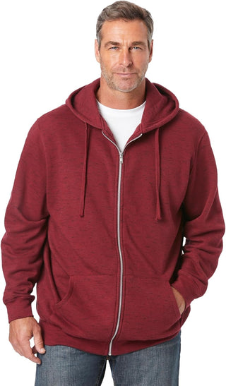 Plus Sized Men's Big & Tall Fleece Hoodie Jacket