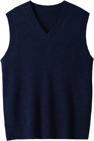 Big Mens V-Neck Knitted Sweater Vest