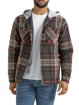 Men's and Big Men'S Heavyweight Hooded Shirt Jacket, Sizes to 5XL