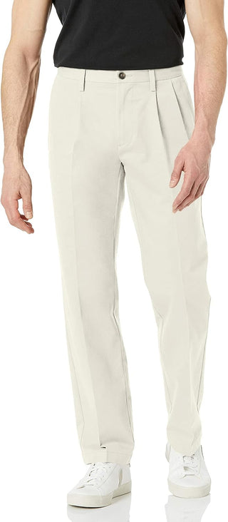 Big Men's Wrinkle-Resistant Pleated Chino Pants