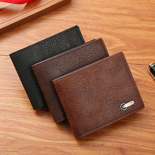 Premium Genuine Leather Bifold Wallets for Men - Classic Design with RFID Blocking Technology, Multiple Card Slots, and Stylish Minimalist Look, Available in Black and Brown