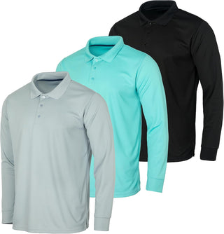 Long-Sleeve Polo Shirt for Big & Tall Men