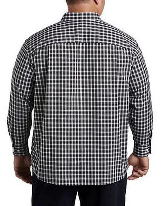 Big + Tall Men's Big and Tall Men's Long Sleeve Plaid Sport Shirt