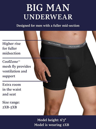 Men'S Big and Tall Tag-Free Underwear