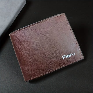 1Pc Men'S Wallet Large Capacity Simulated Leather Fashion Youth Money Clip Short Men'S Ticket Holder