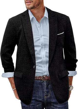 Plus Sized Linen Suit Jacket for Big Men