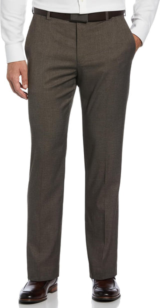 Men's Big & Tall Flat Front Dress Pants with Extendable Waistband