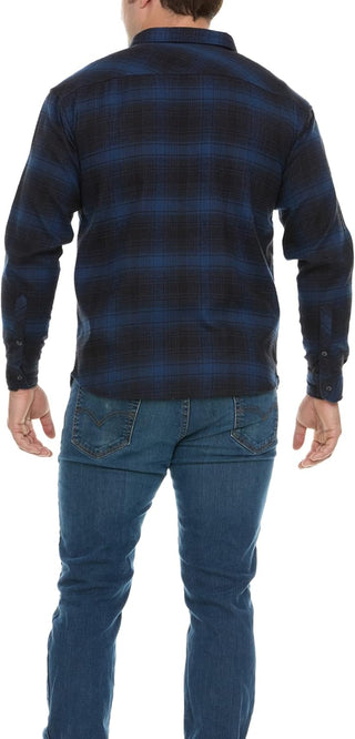 Big and Tall Plaid Flannel Shirt for Men