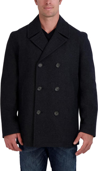 Plus Sized Men's Peacoat Wool 