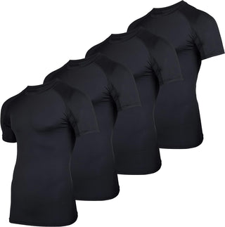 Big Men's Short Sleeve Compression Undershirt- 4 pack