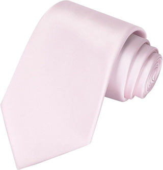 Solid Satin Tie Pure Color Necktie Mens Ties + Gift Box