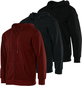 Big Men's Athletic Sweatshirt Jacket (3-Pack)