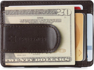 Safe Money Clip Minimalist Leather Wallet