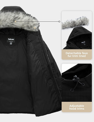 Men's Big and Tall Thicken Padded Winter Parka Coat 