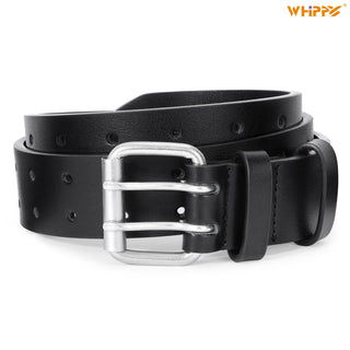 Leather Belt for Men, Mens Double Prong Casual Leather Belts for Jeans