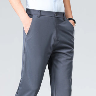 Large Size 52 Mens Casual Pants Elastic Suit Pants Office Trousers Spandex Business Formal Dress Straight Pants