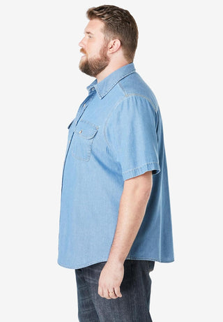 Large Men' Denim and Twill Shirt