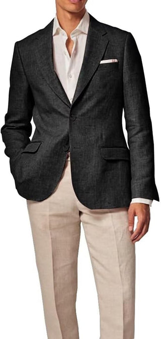 Big Men's Linen Blazer Regular Fit Sport Coat