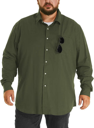 Big and Tall Men's Cotton Button down Shirt