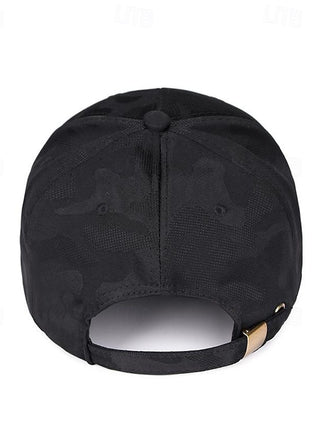 Men'S Baseball Cap Sun Hat Trucker Hat Black White Polyester Fashion Casual Street Daily Camo Plain Adjustable Sunscreen Breathable