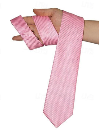 1Pc Pink Man Necktie Width 8Cm Bridegroom Groomsman Tie Business Manager Tie