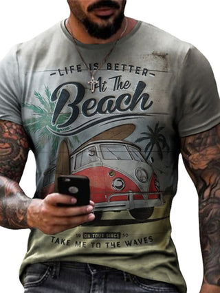 Big Men's Shirt T Shirt Tee Casual Daily Plus-Size Short Sleeve Clothing Apparel Designer T-Shirt