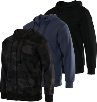 Big Men's Athletic Sweatshirt Jacket (3-Pack)